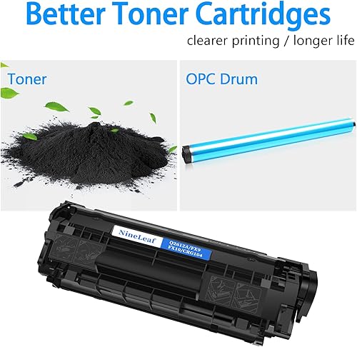 Miniatura 3 de NineLeaf Cartucho de tóner compatible de repuesto para impresora láser Canon 104 FX-10 FX-9 0263B001 Imageclass D420 D450 D480 MF4150 MF4350D MF4270