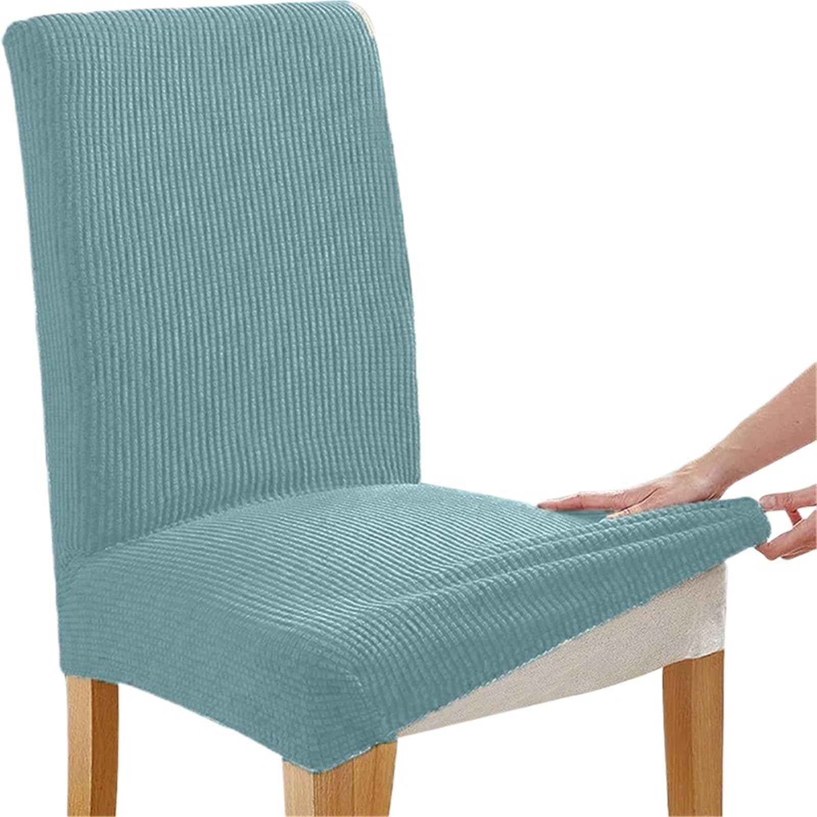 RYQZHHY Chair Cover Corn Kernel Fabric Chair Cover Stretch Long Back Covers Jacquard Dining Room Seat With