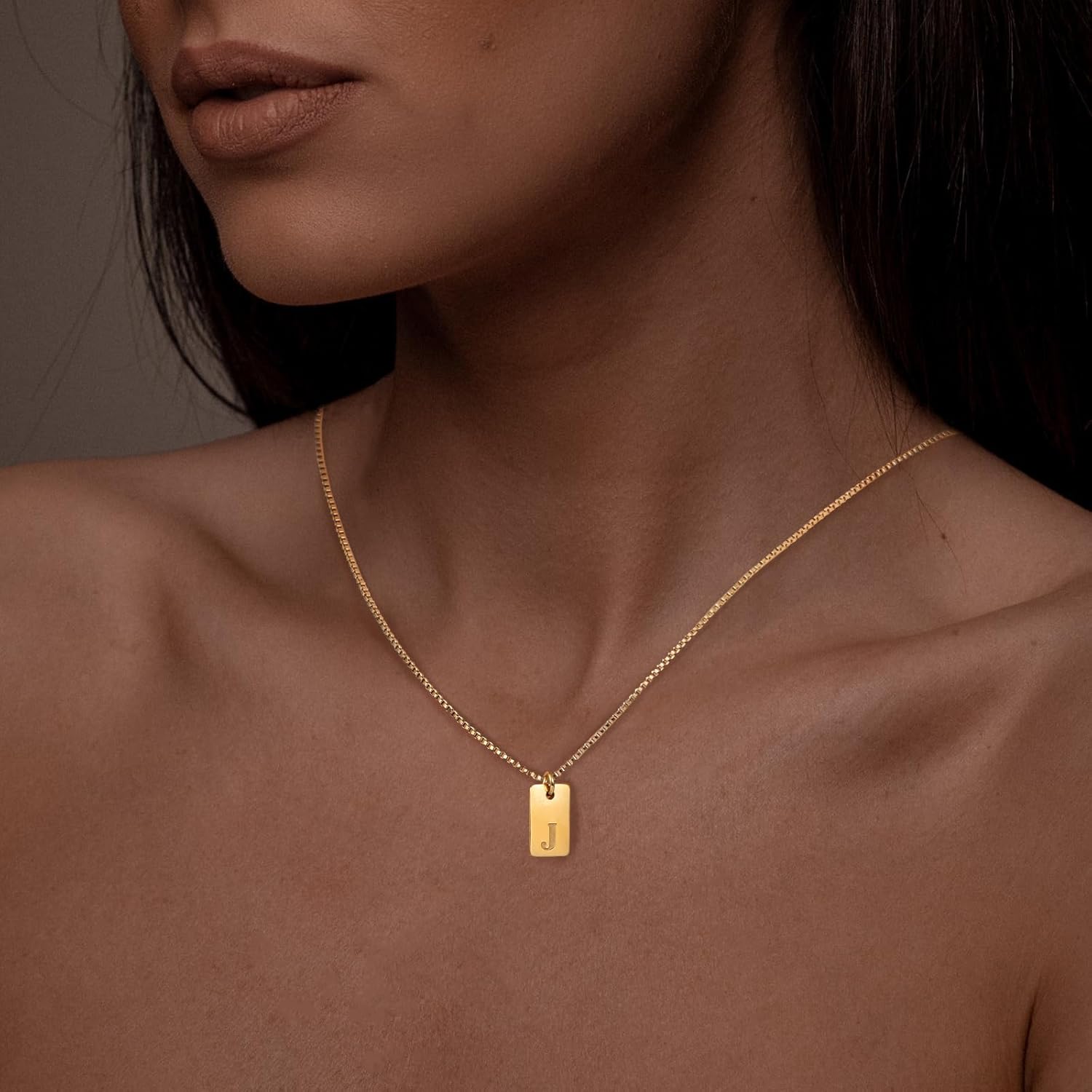 Initial Necklace for Women Gold Plated Dainty Letter Necklace with Initials A-Z Pendant Tiny Cute Name Necklaces Initial Jewelry Trendy - Image 4