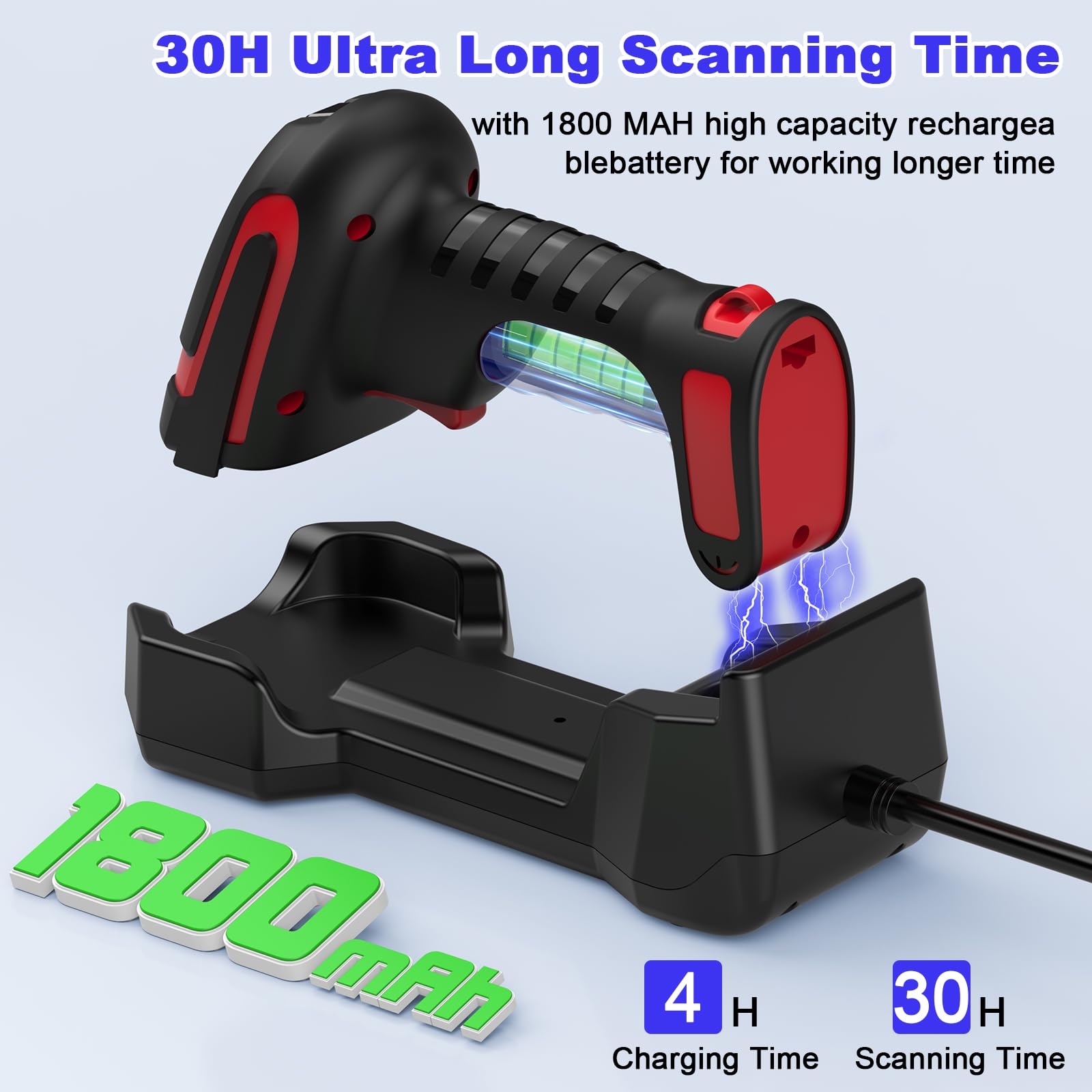 Amazon.com: Industrial 2D Bluetooth Barcode Scanner with Charging