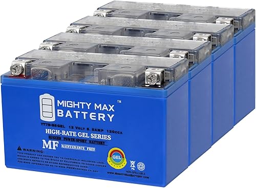 Mighty Max Battery YT7B-BS GEL 12V 6.5AH Replacement Battery Compatible with Suzuki DR-Z400, E, S, SM 20-22 - 4 Pack Mighty Max Battery YT7B-BS GEL 12V 6.5AH Replacement Battery Compatible with Suzuki DR-Z400, E, S, SM 20-22 - 4 Pack