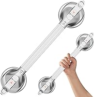 Vista 11 de DAILYLIFE Barras de agarre para bañeras y duchas, asas de ducha de 17 pulgadas para ancianos con ventosa, barra de agarre de seguridad para ducha