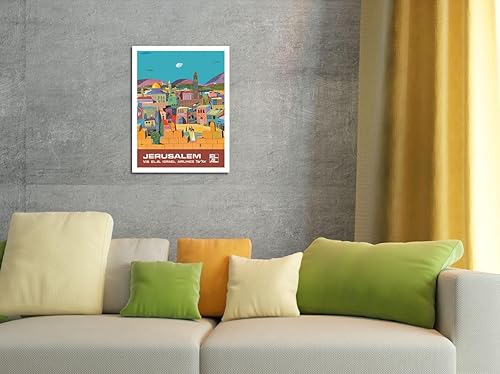 Miniatura 4 de Pacifica Island Art Peri Rosenfeld c.1970s - Jerusalén, Israel - via El Al Israel Airlines - Póster vintage de viaje de aerolínea - Impresión de