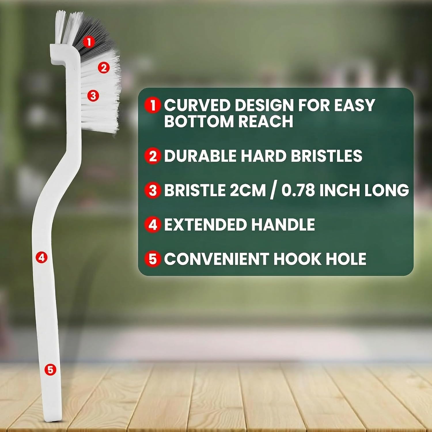 toolhouse 11pcs crevice cleaning brush set kitchen cleaning brushes hard bristle cleaning supplies for tight spaces bathroom floor tub shower tile sink cup teapot bottle blender - الصورة 5