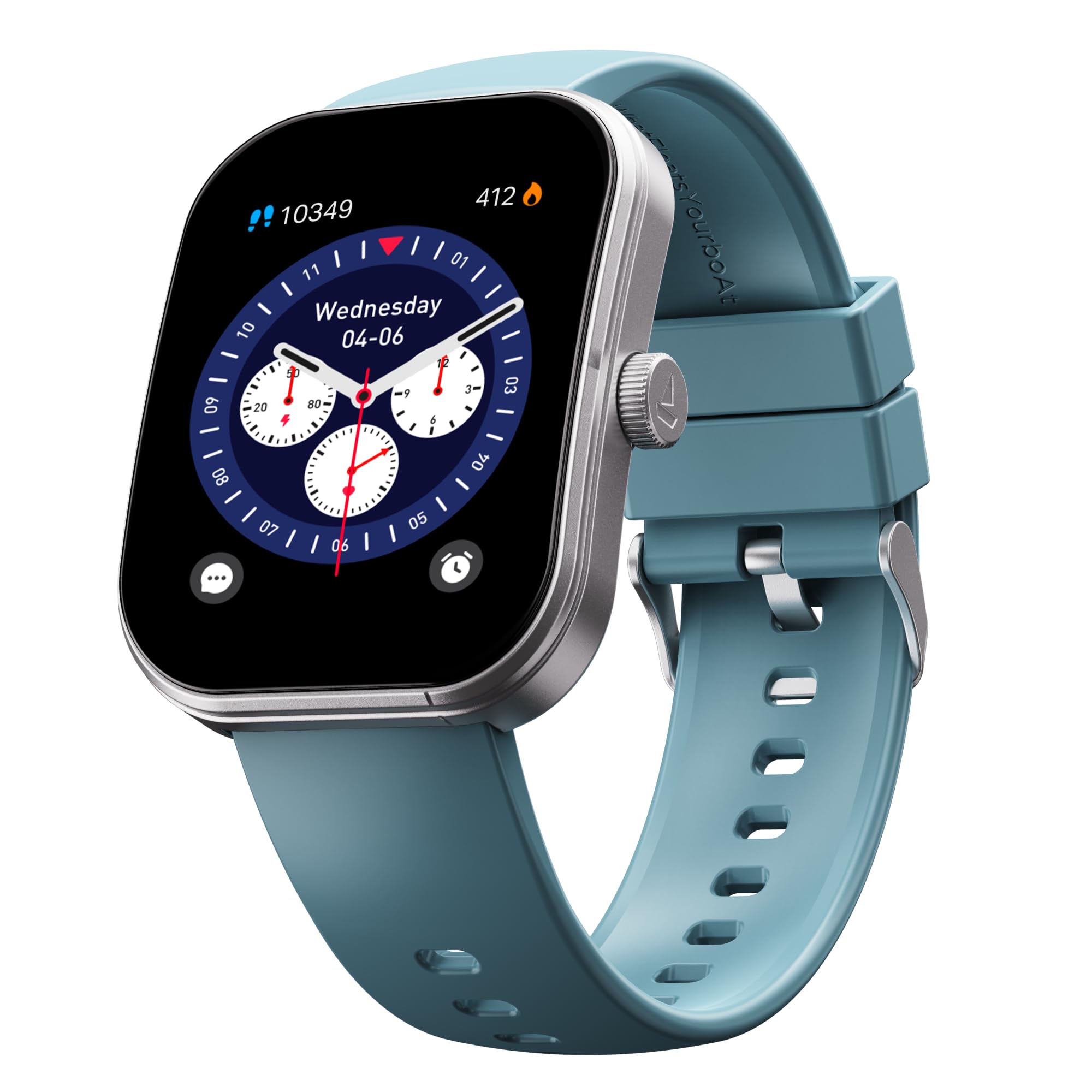 Boat Wave Sigma 3 Curv Smartwatch with 2.01” (5.33 cm) Immersive Curved Display, Metallic Finish, Functional Crown, BT Calling, Sleep, Stress, Heart Rate & SpO2 Monitoring, SOS, IP68 (Cyan Blue)-picture-39