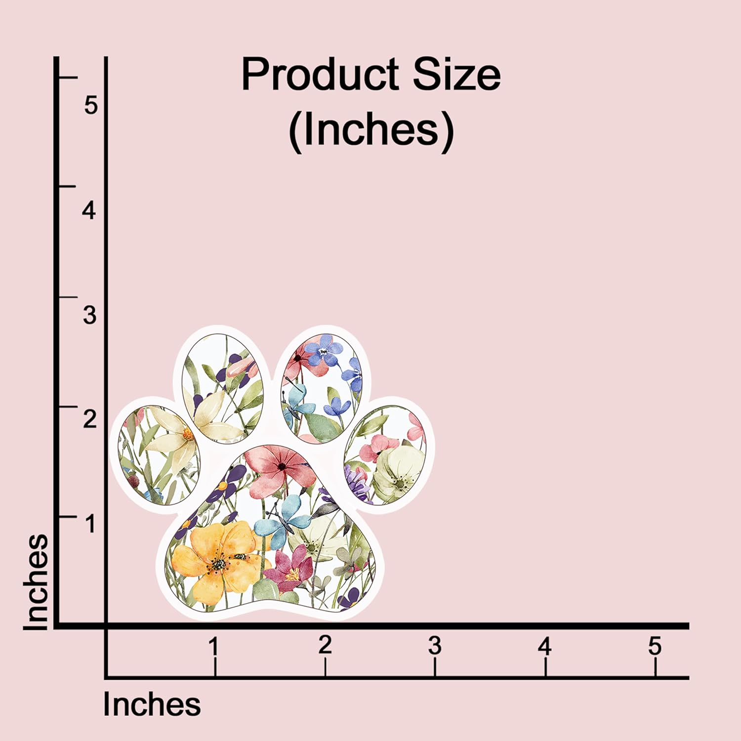 (3pcs) Dog Paw Floral Sticker for Tumbler Car Laptop Phone Water Bottles Kindle Cute Funny Paw Dog Mom Vinyl Decal for Dog Lovers - 3x2.8"" - Image 4