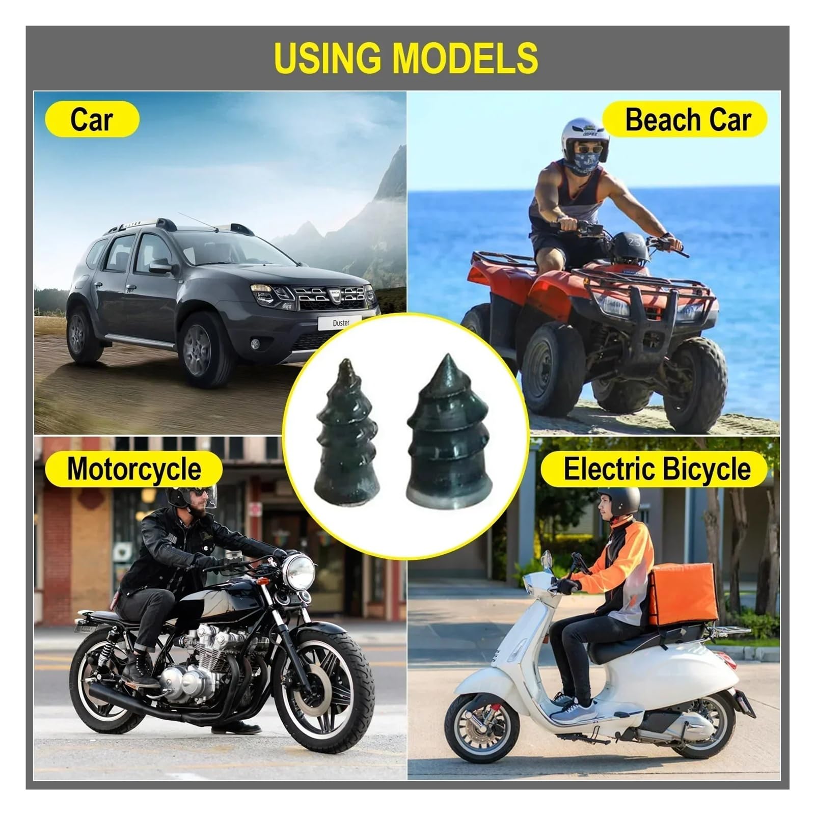 Gwoździe do naprawy opon próżniowych 10/500 szt., zestaw śrub i łatek do opon bezdętkowych do motocykla, samochodu, ciężarówki, profesjonalny zestaw naprawczy (500 szt. małych)