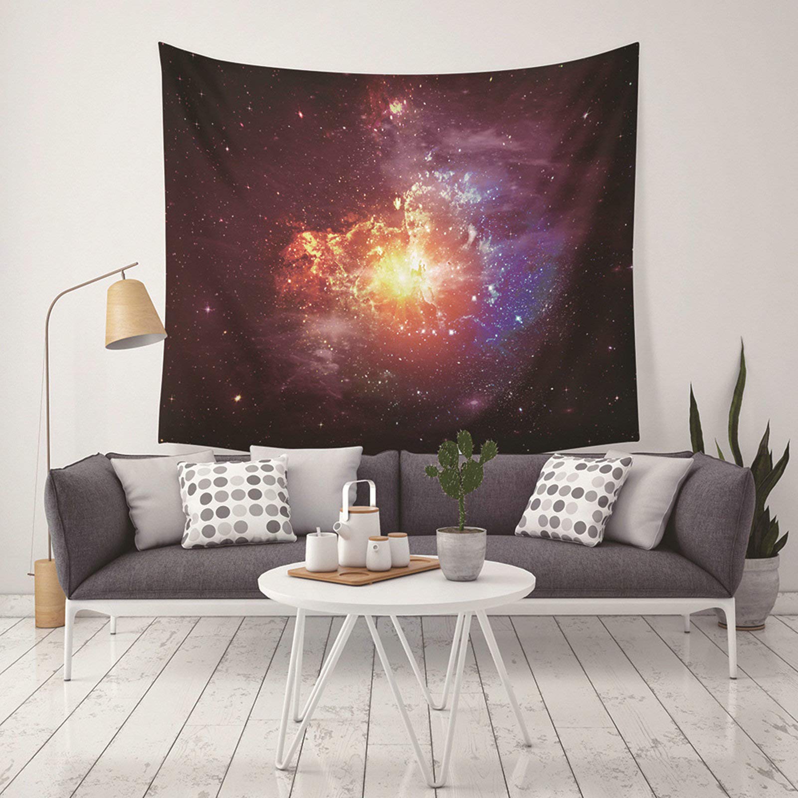 Tapiz de pared KnSam de 200x150 cm: decoración textil multicolor del universo para dormitorios 1
