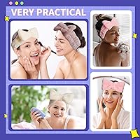 Vista 7 de WSYUB - Diademas de spa, diademas de maquillaje, diadema con moño para lavarse la cara, diademas para el cuidado de la piel para mujeres, diademas