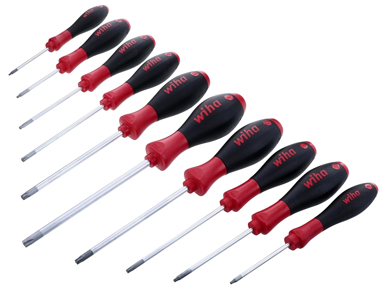 Wiha 36259 Tamper Resistant Torx Driver Set, T7s- T40s, 10 Piece