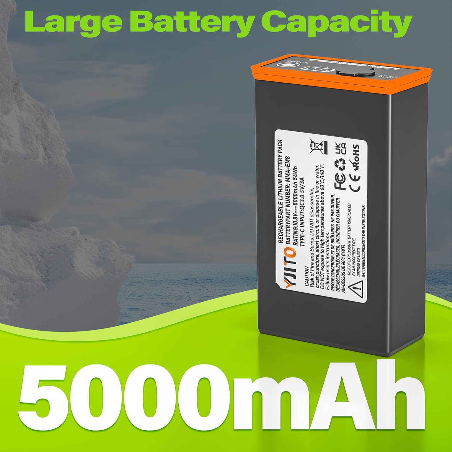 3 Pack Upgrade 5000mAh Power Mag Plus Rechargeable Battery Replacement for Edge Trail Camera Battery Pack,Compatible with Moultrie Edge, Edge PRO, Edge 2, Edge 2 PRO Trail Cameras