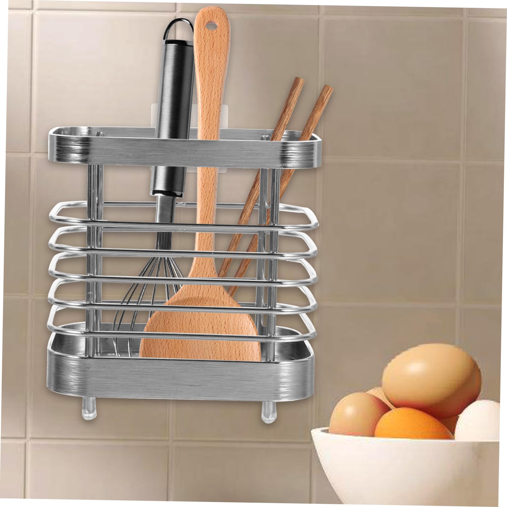 Garneck 5 Pz portaspazzolino in acciaio inossidabile toothbrush holder Portaspazzolino dentifricio bacchette portautensili per bancone cucina portaposate dei cartoni animati