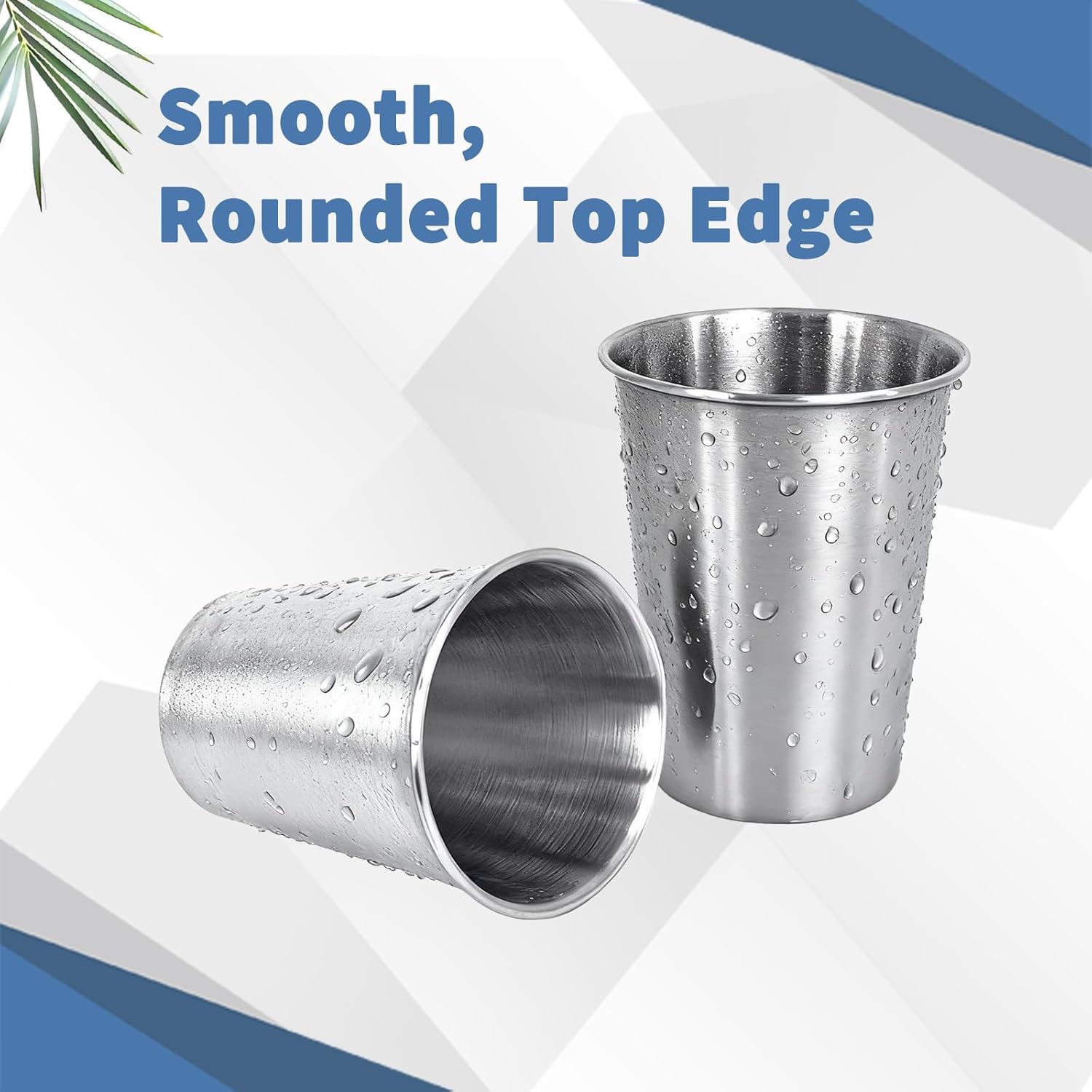 18 Pack Stainless Steel Cups 12 oz/350 ml Stackable Metal Cup Shatterproof Drinking Glasses Outdoor Travel Travel Pint Tumbler for Kids Adult Camping Birthday Parties Family Gathering - Image 4