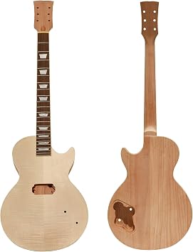 Batking DIY Guitar Kits Build Your Own Unfinished Electric Guitars Project Package with All Accessories