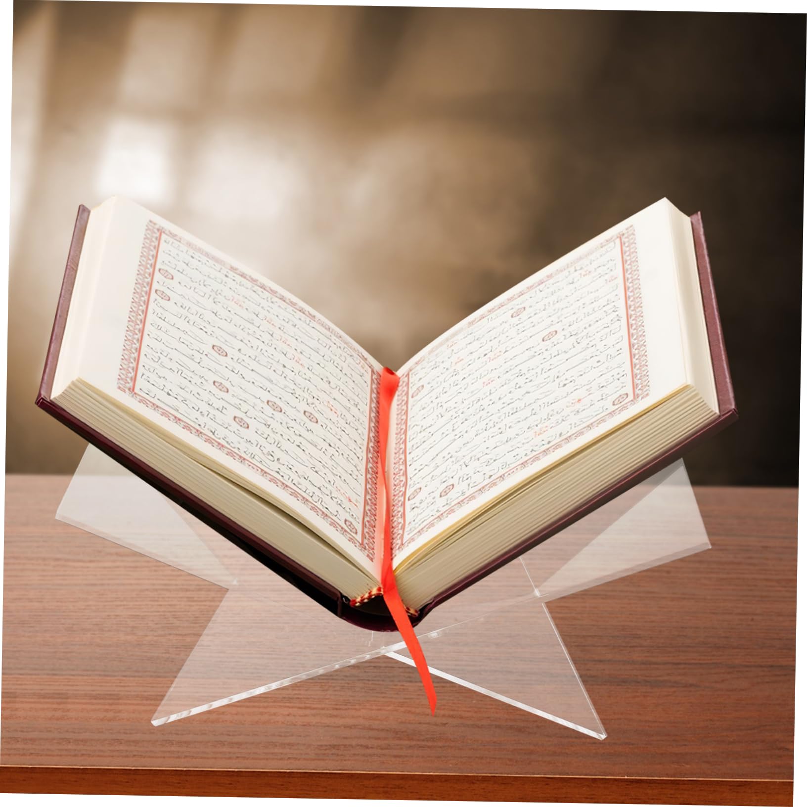 Espositore Libri in Acrilico a X, Angolo Inclinato, Moderno | Supporto Verticale per Lettura e Mostra, Uso Ufficio e Commercio, Resistente All'usura, per Banco