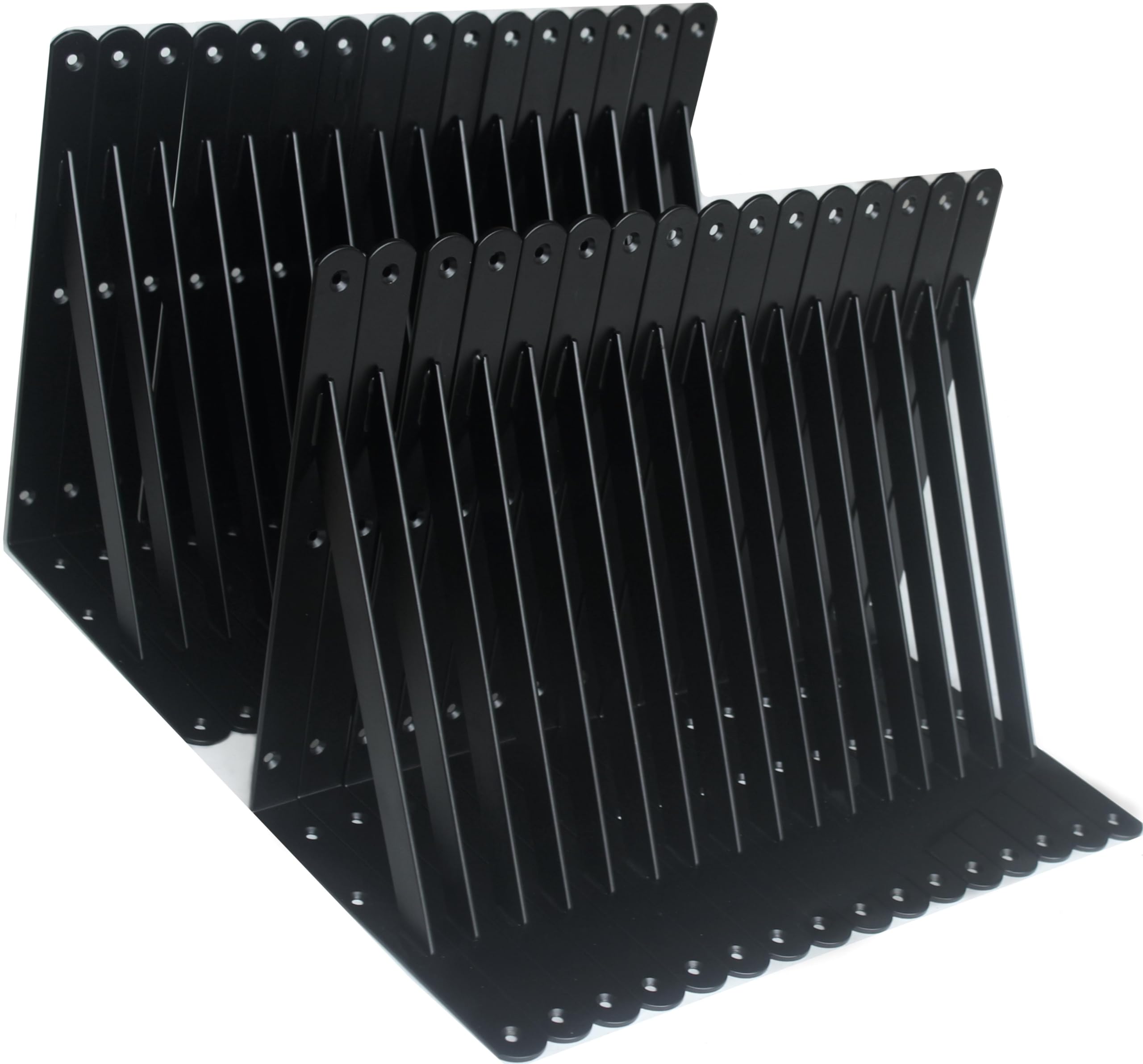40 Pack L11 x H 8" Black Heavy Duty Shelf Brackets with Screws Metal Shelf Brackets Shelf Support Angle Brackets for Shelves L Brackets Heavy Duty Floating Shelf