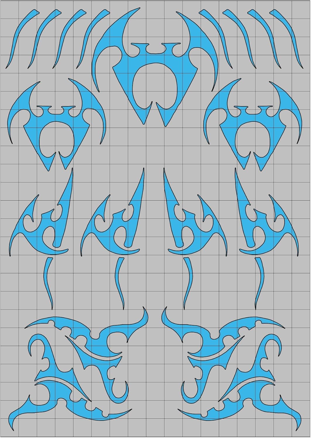 TRB1013P Tribal Vinyl Paint Mask/Stencil Kit for R/C, RC