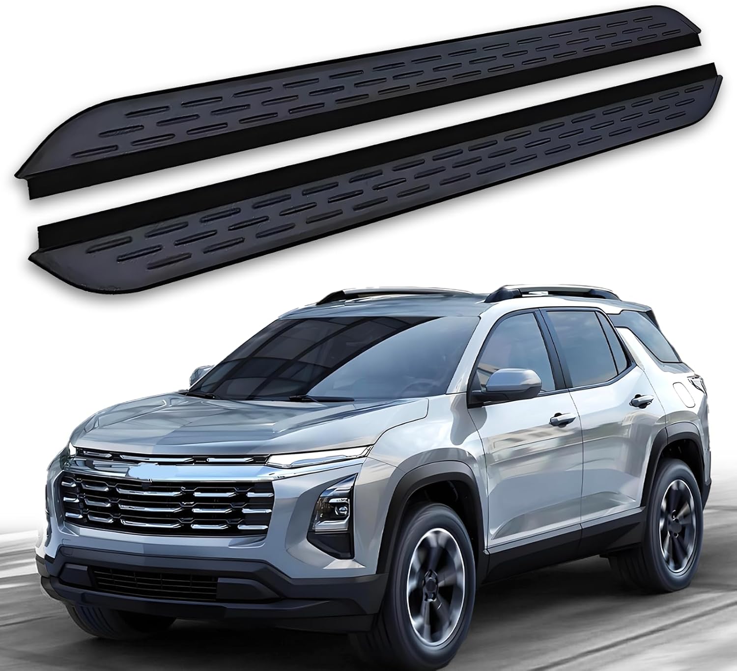 2PCS Running Boards Fits for Chevy Equinox 2025 2026 Side Steps Pedal Steps Nerf Bar Accessories with Bracket