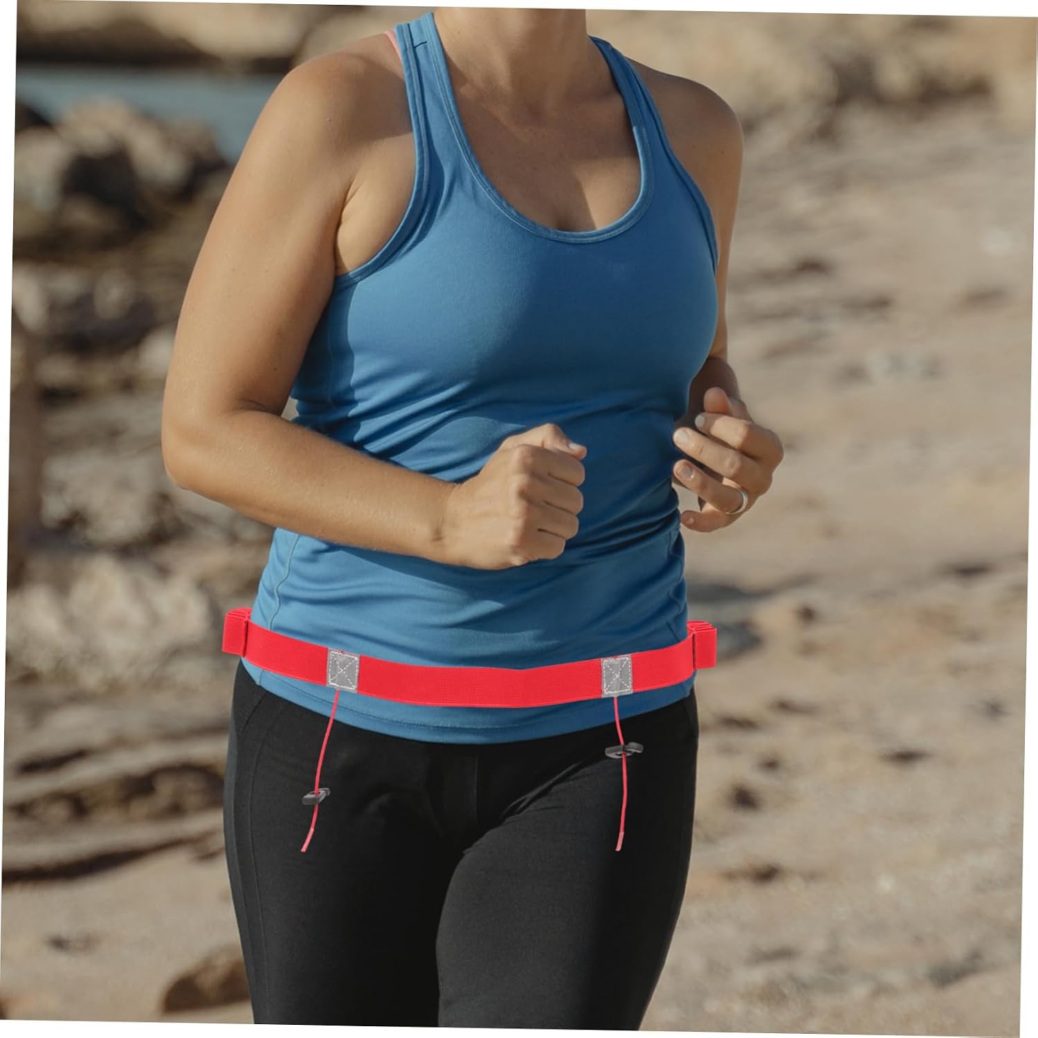 VICASKY Race Bib Belt Running Sports Belt Reflective Strips for Reflective Gear