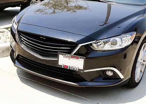 Miniatura 3 de iJDMTOY JDM Soporte de montaje de matrícula con adaptador para agujero delantero de remolque de defensas frontal para Mazda3 Mazda6 después de 2014,