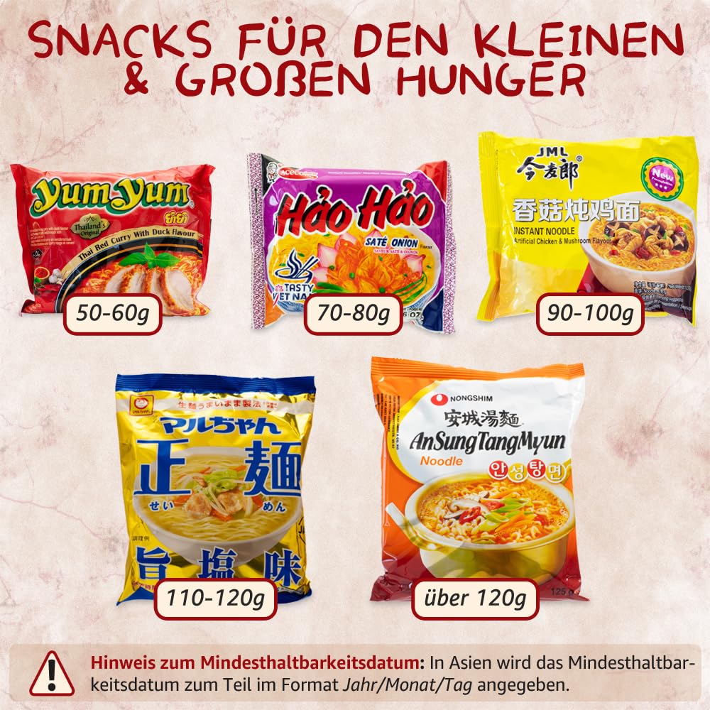 Entdecke die Nudelstrasse Box: 30 köstliche asiatische Instant-Nudeln im Test!