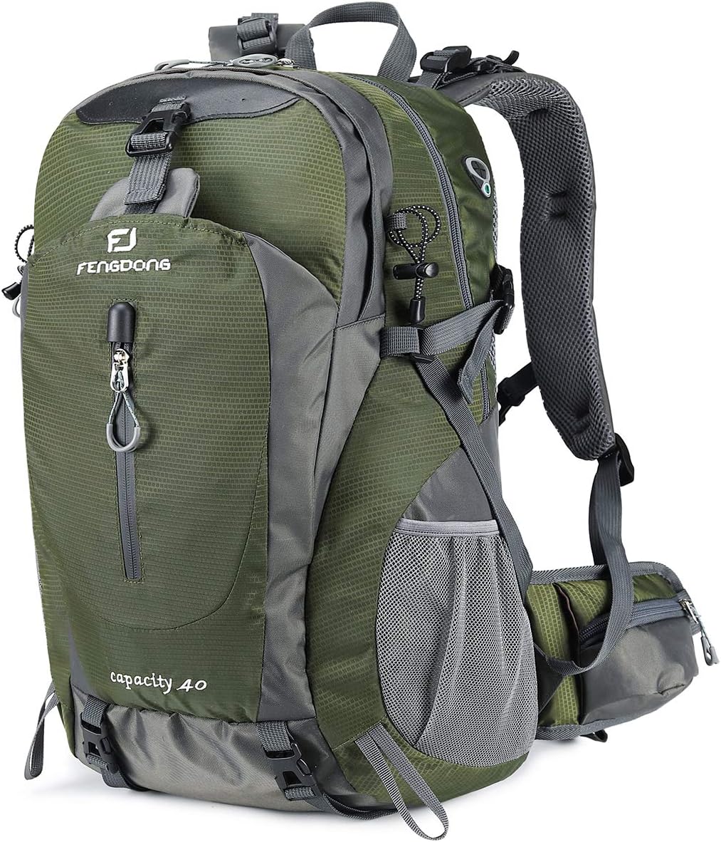 FENGDONG 40L Lightweight Waterproof Backpack for Hiking Camping Travel for Men and Women
