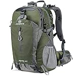 FENGDONG 40L Waterproof Lightweight Hiking,Camping,Travel Backpack for Men Women (green)