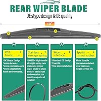 Vista 32 de 26" 20" 16" Windshield Wiper Blades Replacement for Dodge Grand Caravan 2008-2020 / Chrysler Town & Country 2008-2016 Premium All Weather Front Rear