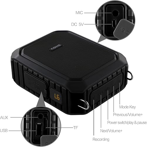 Miniatura 7 de Amplificador de voz Bluetooth, altavoz de micrófono impermeable, amplificador de auriculares de micrófono inalámbrico, altavoz de megáfono portátil