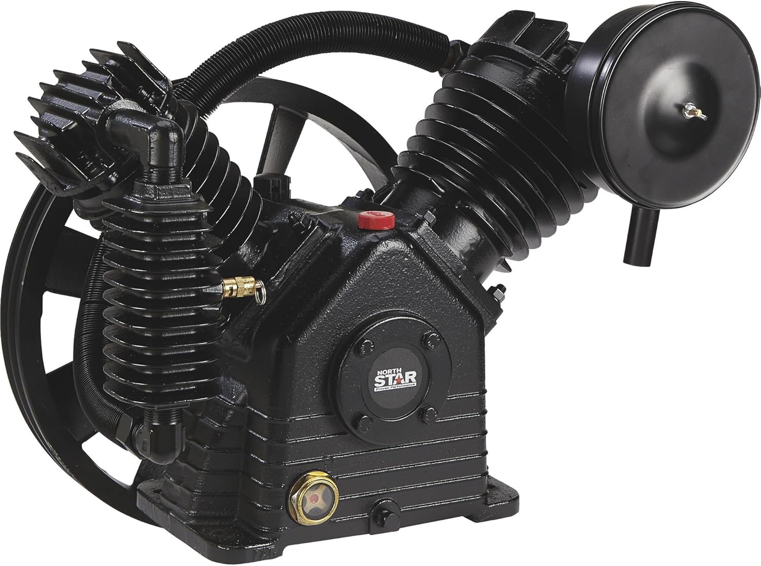 NorthStar Air Compressor Pump - 2-Stage, 2-Cylinder, 24.4 CFM at 90 PSI, 175 Max. PSI