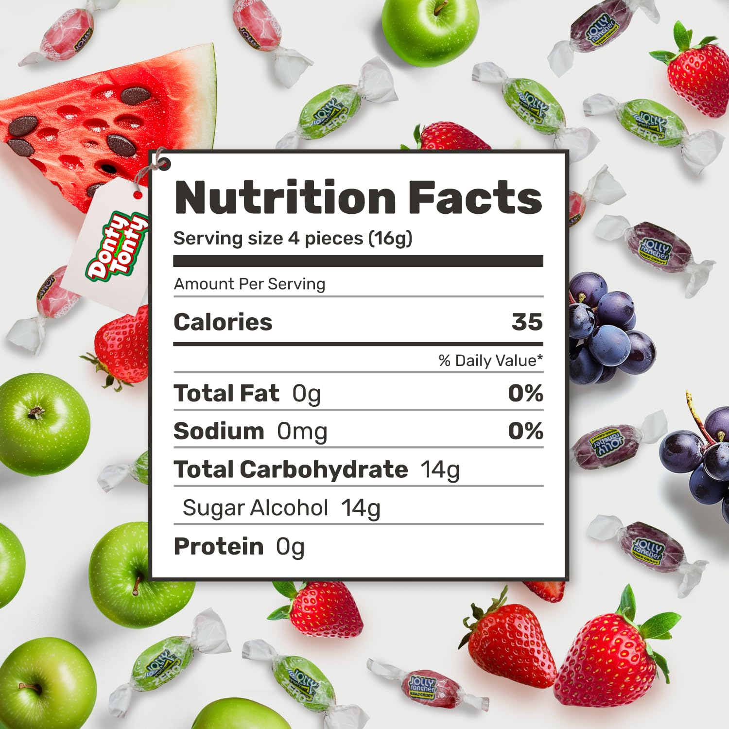 Sugar Free Jolly Ranchers Hard Candy – 21.6 oz | Assorted Flavors (Watermelon, Grape, Apple and Raspberry)