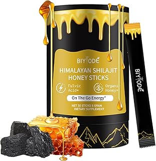 Pure Shilajit |Shilajit Honey Sticks |85+ Trace Minerals,Boost Energy |Enhance Immunity |shilajit for Men |30 Sticks