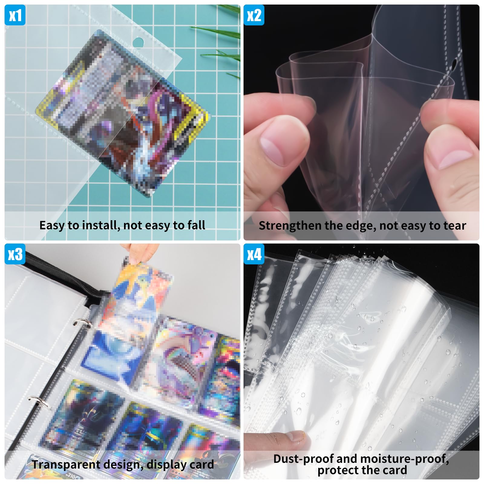 Álbum De 60 Páginas Con 1080 Bolsillos Para Cartas – Protector De 11 Anillas Para Coleccionables