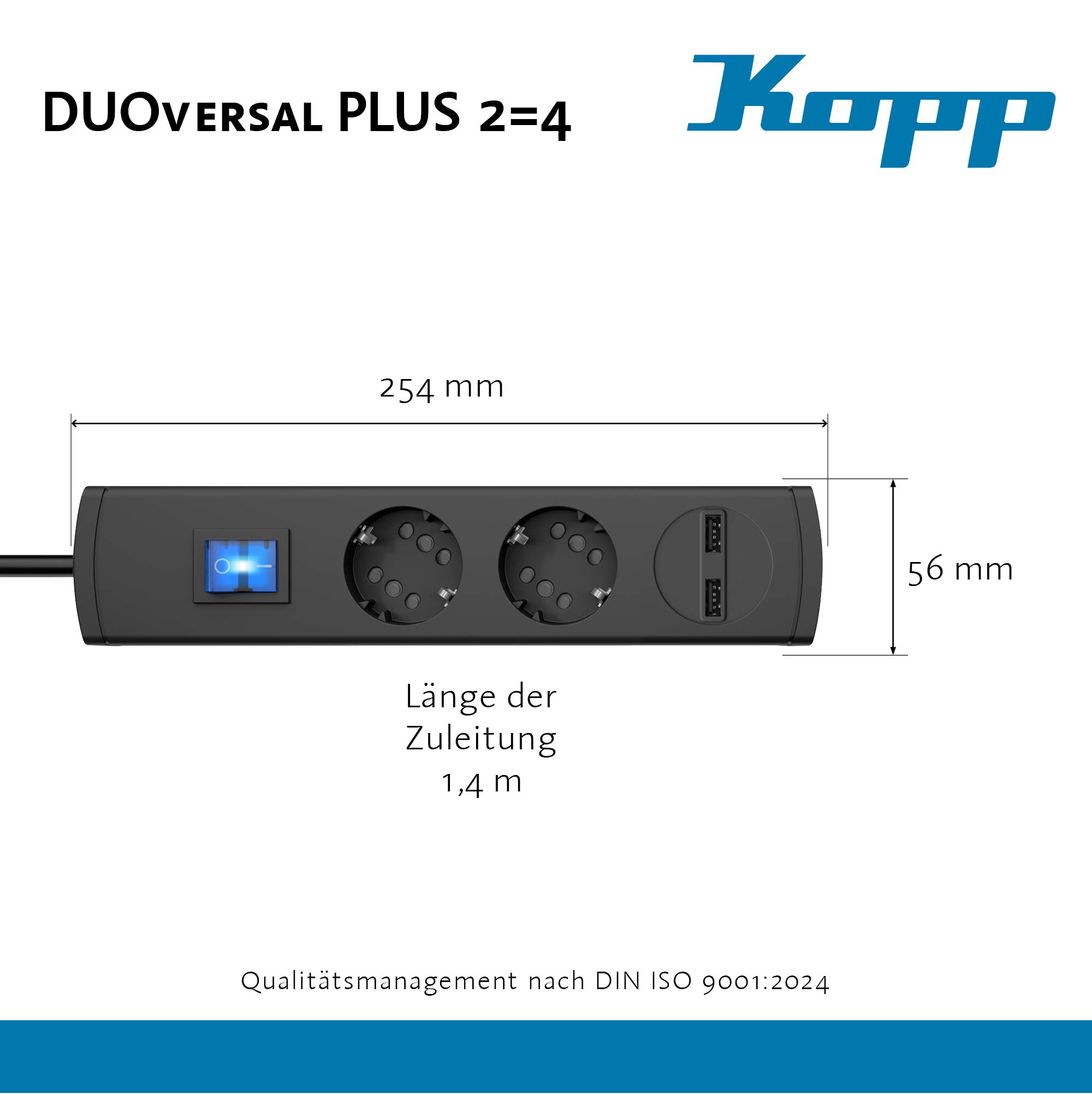 234902000 Multiprise Avec Schalter 5Fach Blanc Schutzkontakt 1 Pc (S