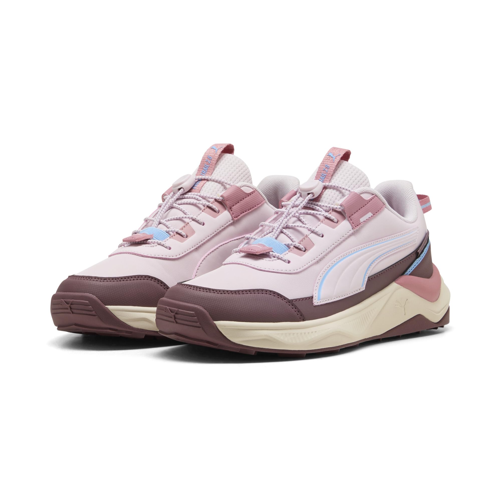 Puma Evolve 2.0 Trail LO JR Sneaker, pudrowy różowo-niebieski Guppy-Rich Cocoa, 3,5 UK