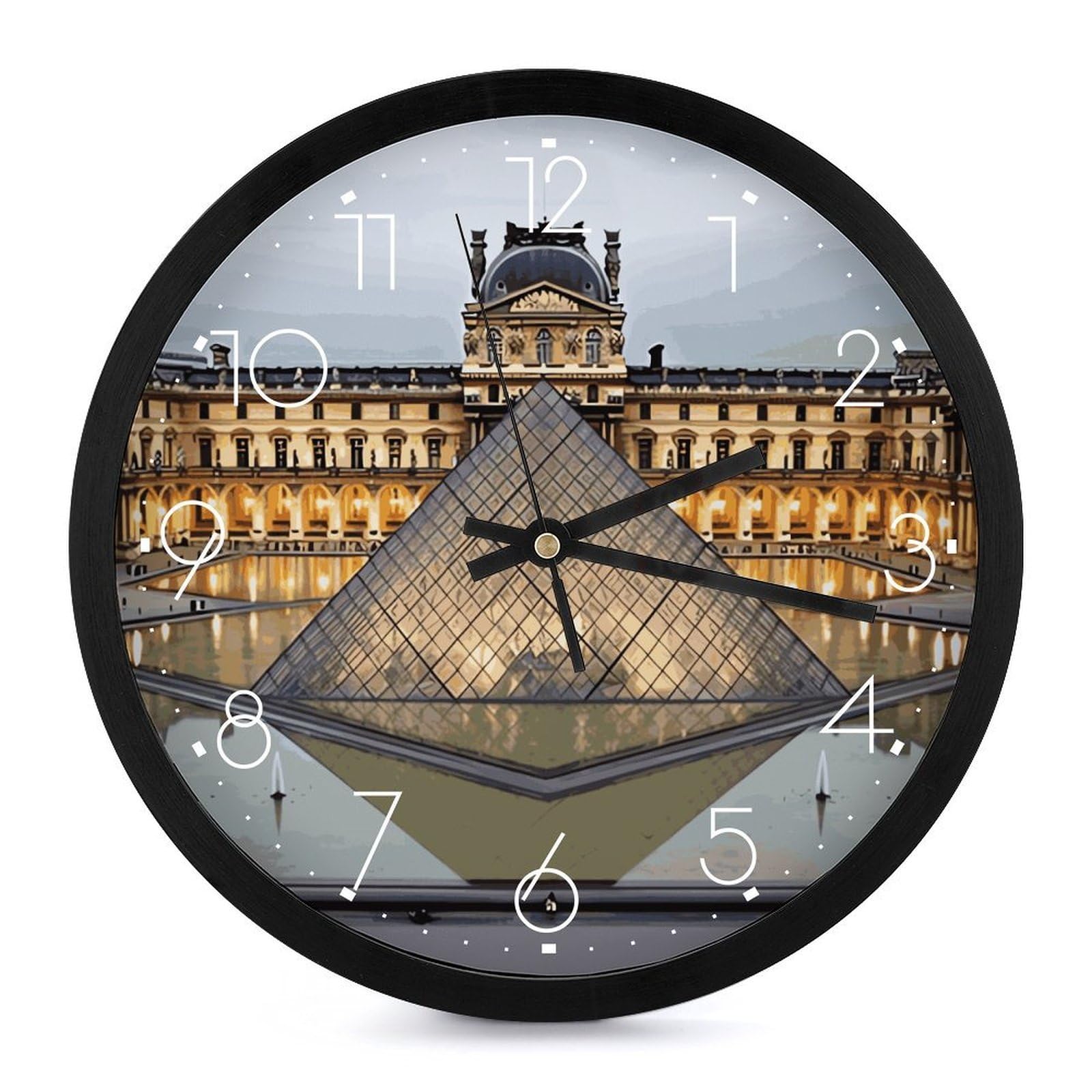 Horloge murale silencieuse sans tic-tac de 25,4 cm pour salon et cuisine