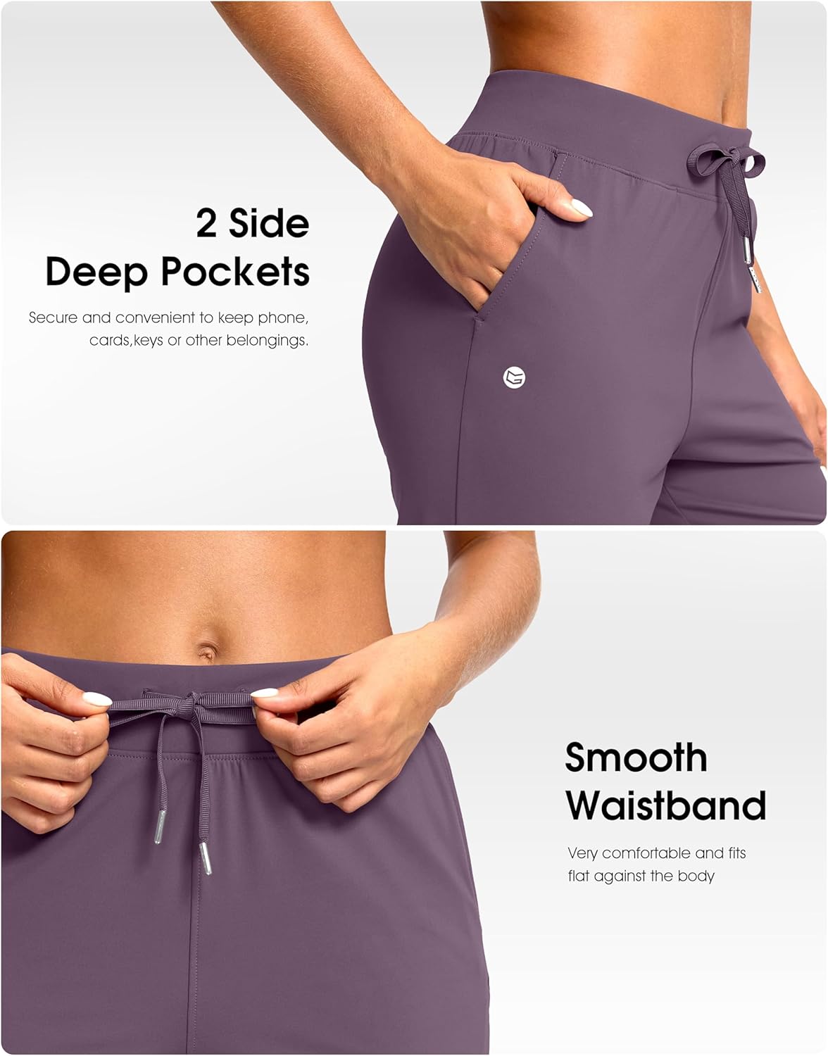 G Gradual Petite Pants for Women 24"/26" Ankle Pants 2 Pockets Stretchy 7/8 Sweatpants for Golf Travel Athletic Casual - Image 4