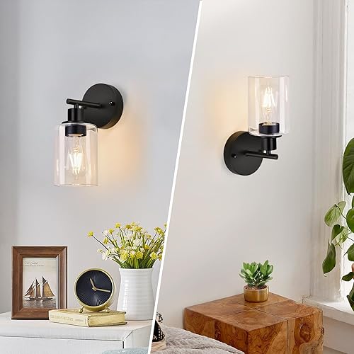 Miniatura 153 de Lámpara de baño de 3 luces doradas, moderna lámpara de tocador de baño con pantalla de vidrio transparente, luces de montaje en pared de baño de oro