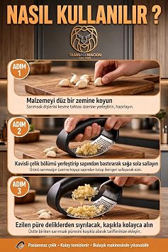 Transformacion Sallantılı Model Rocker Sarımsak Ezici Ergonomik Pratik Zencefil Sebze Meyve Püre Yapıcı Pres 304 Paslanmaz Çelik 721211