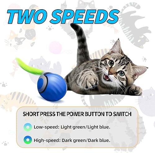 Miniatura 2 de Pelota de juguete interactiva para gatos, juguetes interactivos automáticos para gatos de interior, juguetes de enriquecimiento recargables de 2