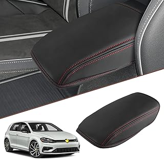 for 2013-2019 Volkswagen VW Golf 7 MK7 MK7.5 Central Console Armrest Rest Pad 2019 Golf 7 MK7 MK7.5 Center Console Seat Box Cover Protector Automotive Car Center Console Soft Cushion