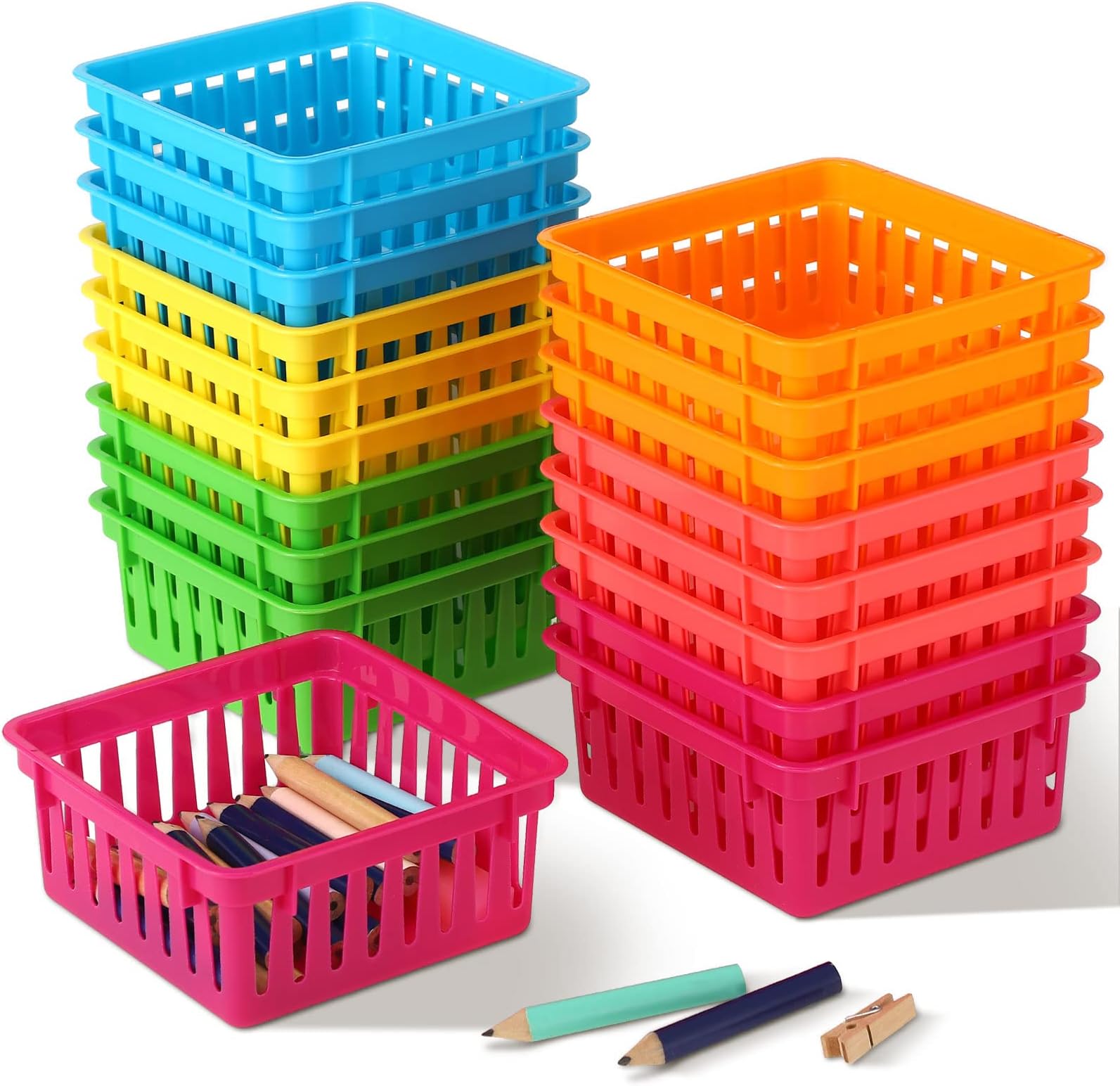 PREXTEX Classroom Storage Baskets Crayon and Pencill