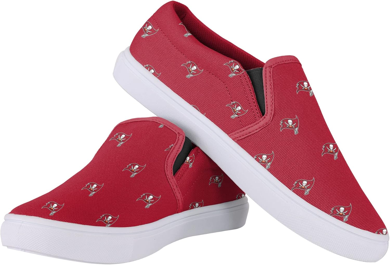 FOCO NFL Womens NFL Team Ladies Repeat Logo Slip on Canvas Shoes