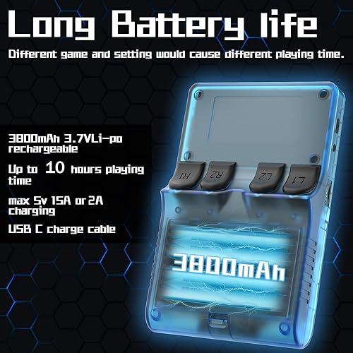 Miniatura 3 de RegiisJoy 30000 juegos en 1 consola de juegos portátil R40S PRO 3.5 pulgadas IPS pantalla mini consola retro 3800mAh bolsillo portátil Arcade 45