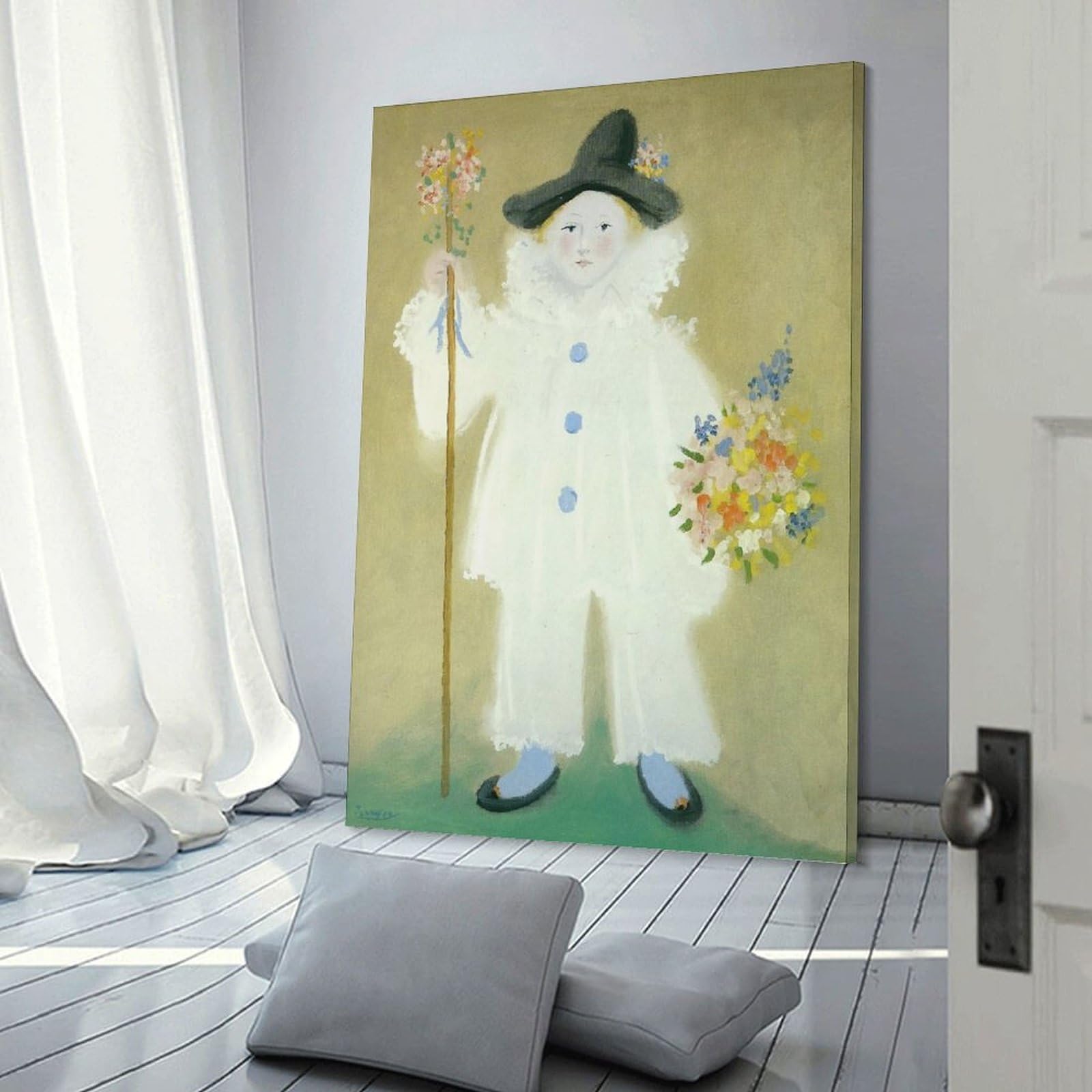 Amazon.co.jp: 画家パブロ・ピカソ 世界の名画 ピエロとしてのパウロの