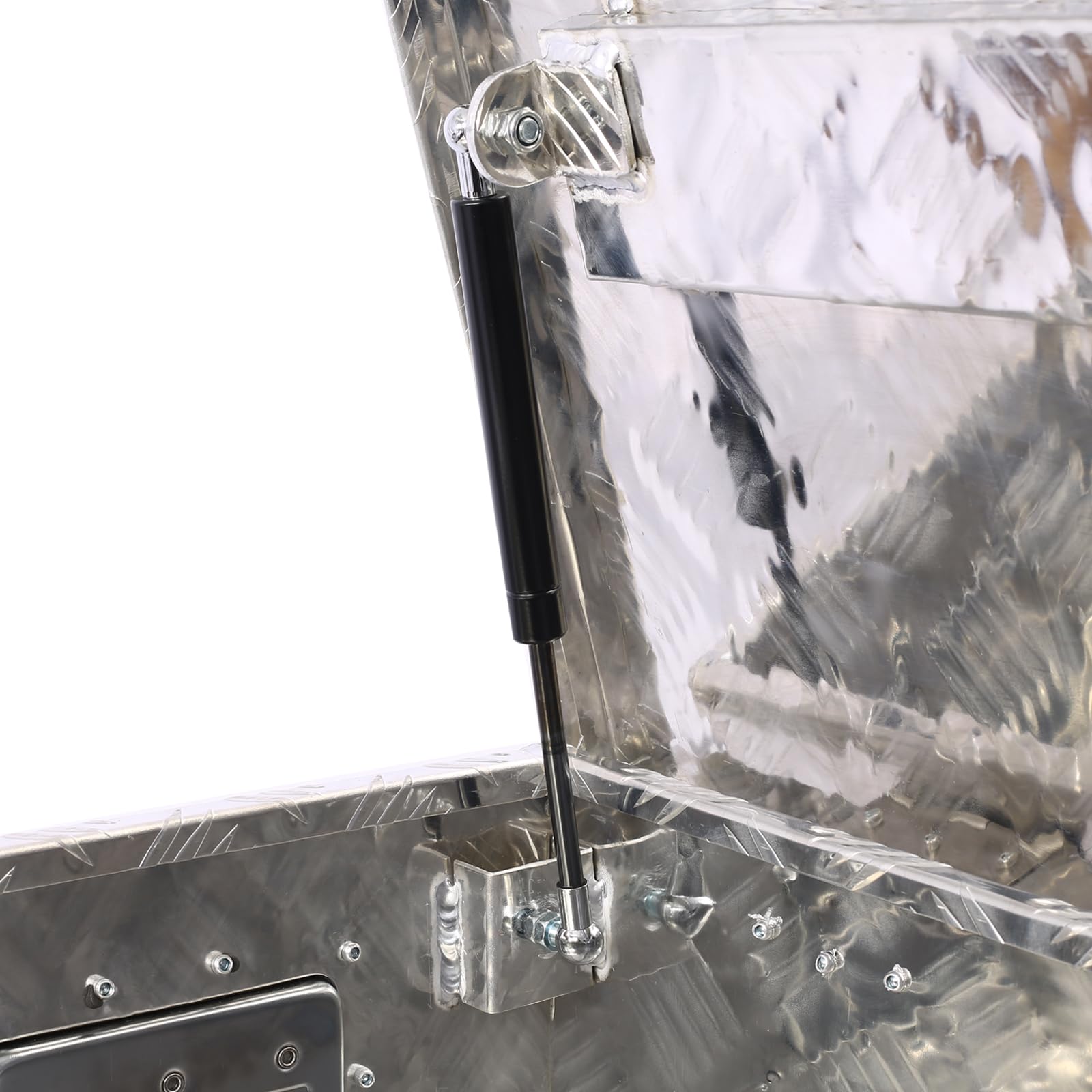 Werkzeugkiste für LKW, 99,1 cm, wasserdicht, robust, Aluminium, mit Schloss und Schlüsseln, 5 Stangen, breit, 99,1 x 33 x 25,4 cm