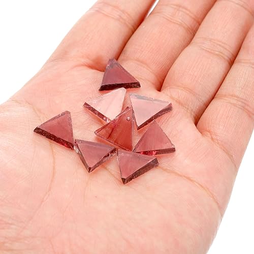 Miniatura 6 de MECCANIXITY Mosaico de vidrio de 7.05 oz triángulo de 0.551 in púrpura claro mosaico azulejos de mosaico a granel para manualidades DIY proyecto