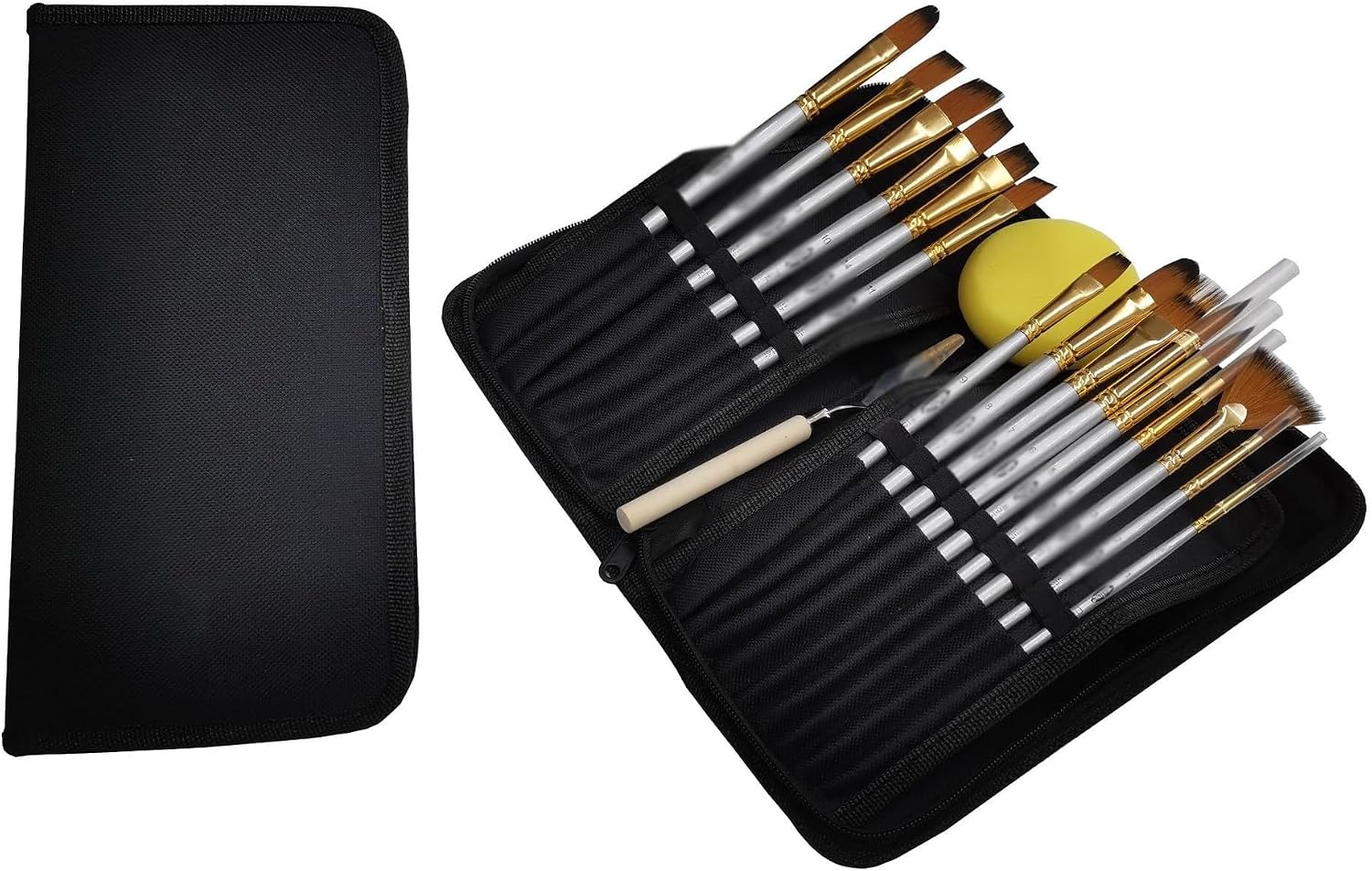 Oil Painting Brush, Color Mixing, Multi-Purpose Nylon, 17 Pieces of Set