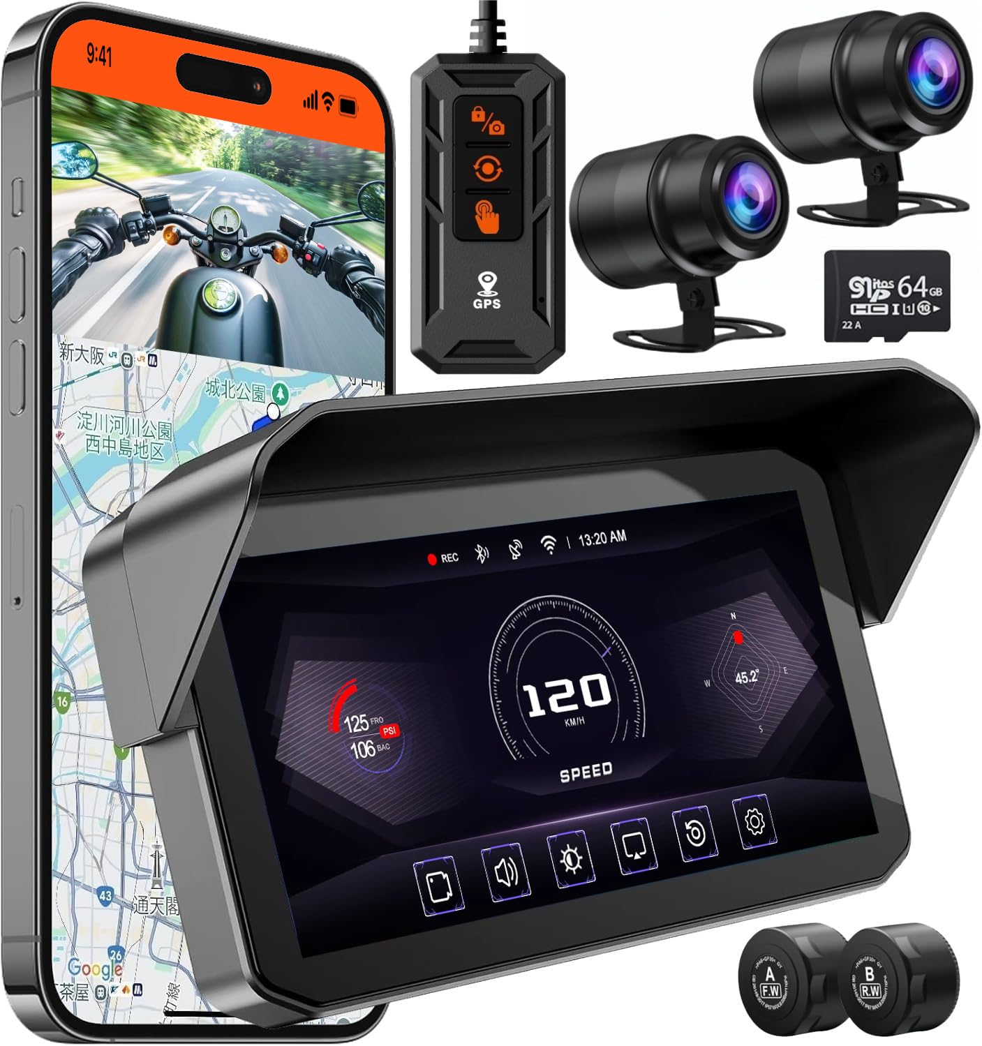 【駐車中も録画】ドライブレコーダー バイク ドラレコ 前後 CarPlay対応 Amazon.co.jp: BOSUDA バイク用ドライブレコーダー 【前後カメラ 2K+