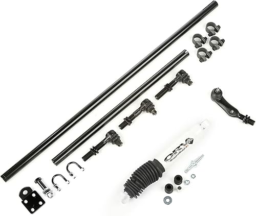 Rugged Ridge Kit de dirección, amortiguador, resistente 18050.88 Compatible con Jeep Cherokee, Grand Cherokee y Wrangler 4.0L 1984-2006